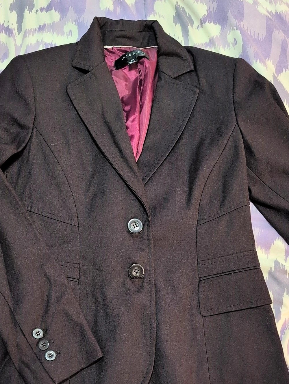 Anne Klein Plum Pant Suit Size 2p